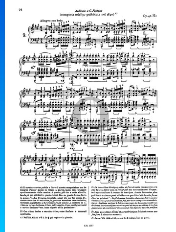 Polonaise In A Major Op No Sheet Music Piano Solo Oktav