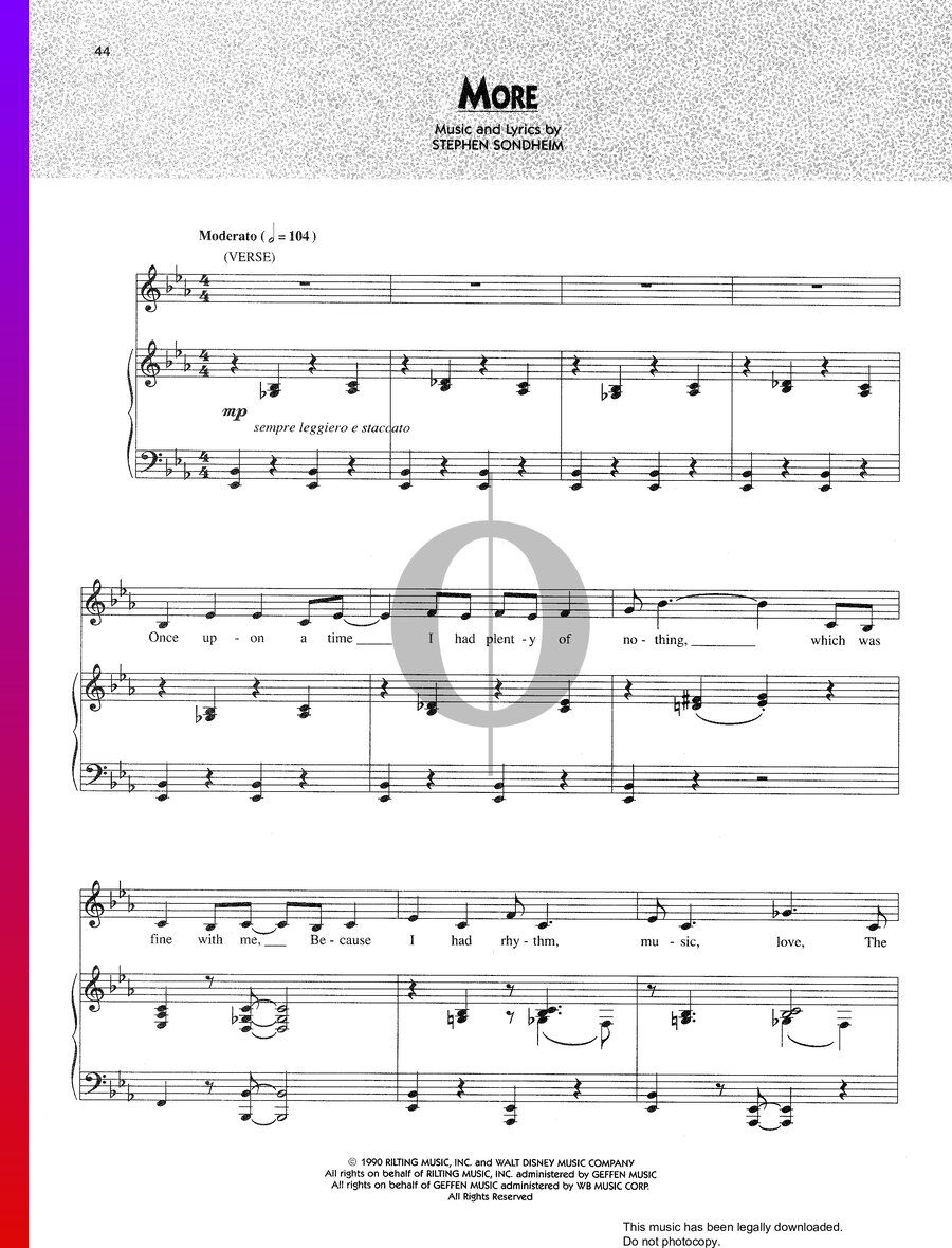 More Madonna Piano Sheet Music OKTAV