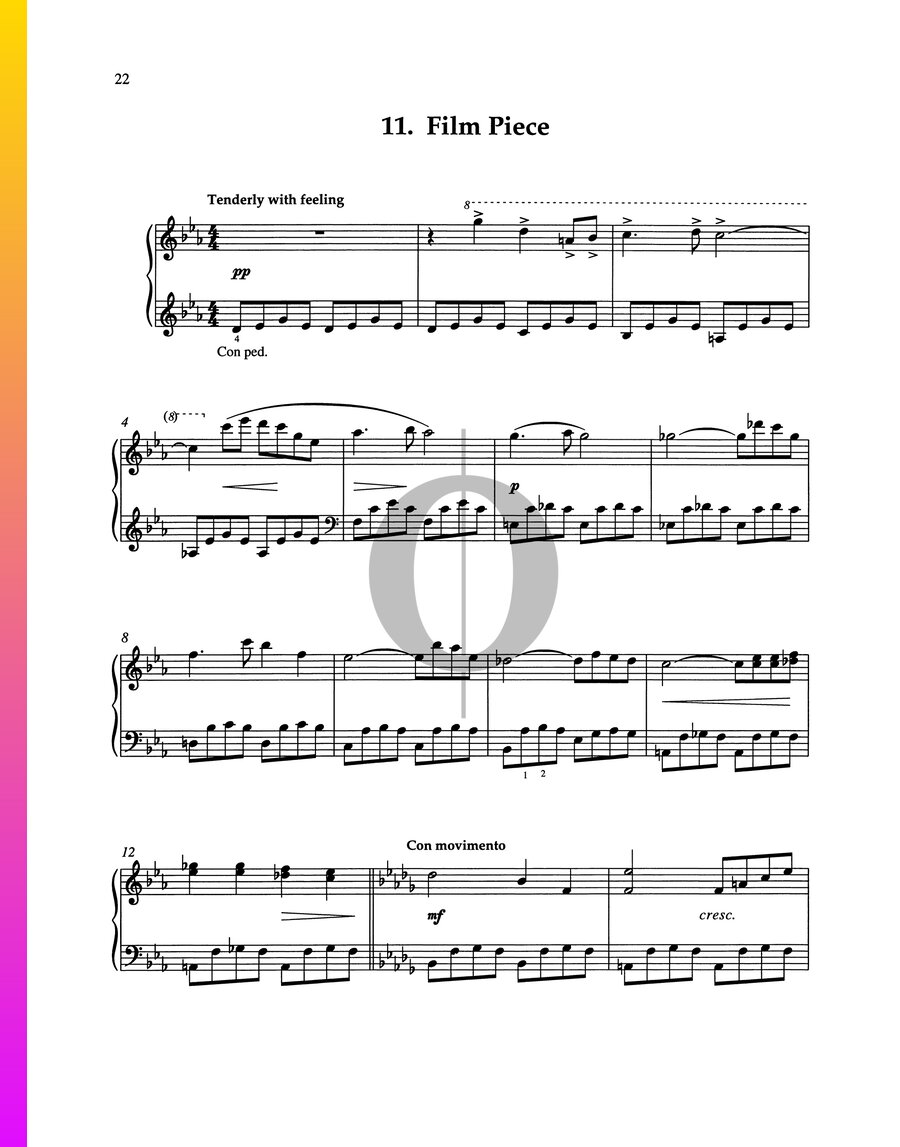 Film Piece Pam Wedgwood Piano Sheet Music Oktav