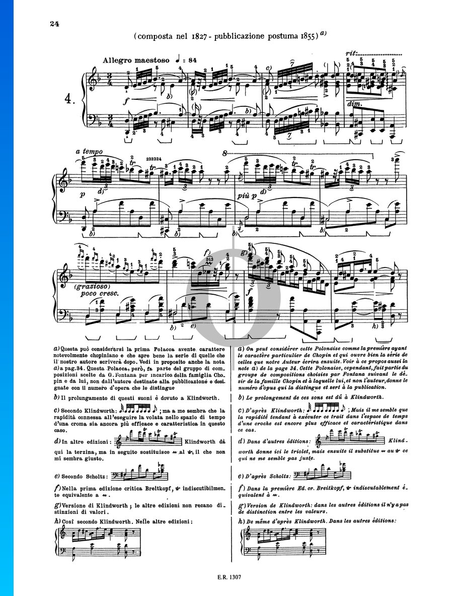 Polonaise In D Minor Op No Fr D Ric Chopin Piano Sheet Music