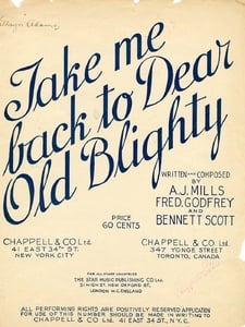 Take Me Back To Dear Old Blighty Copertina
