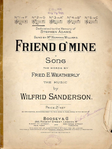 Friend O’ Mine Copertina