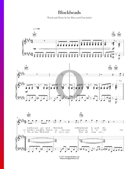Blockheads Sheet Music