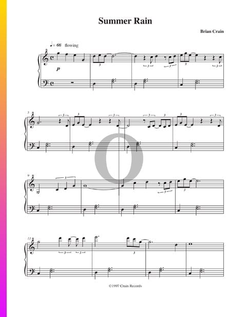 Summer Rain Sheet Music