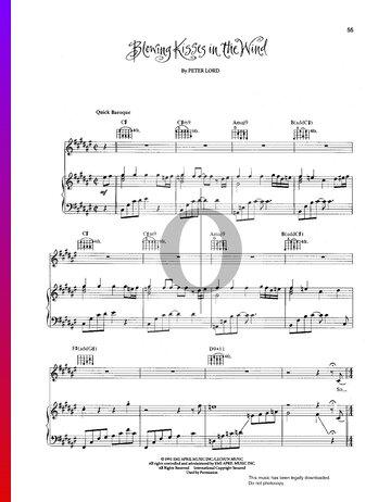 Blowing Kisses In The Wind Sheet Music
