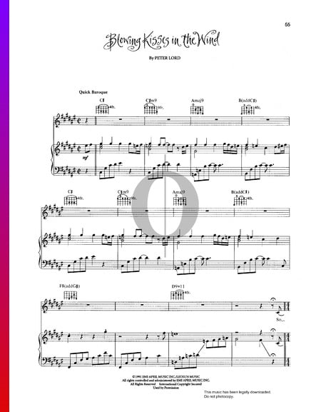 Blowing Kisses In The Wind Sheet Music