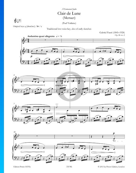 Clair de Lune, Op. 46 No. 2