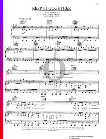 Keep It Together Partitura