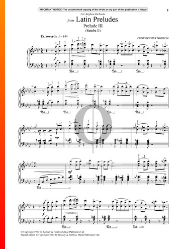 Latin Preludes 1: Prelude 3 (Samba II) Musik-Noten