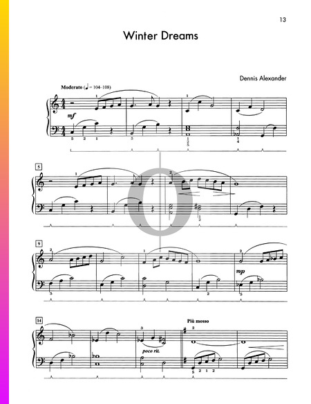 Winter Dreams Musik-Noten