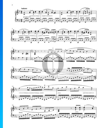 Sonate in G-Dur, Op. 79: 2. Andante Musik-Noten