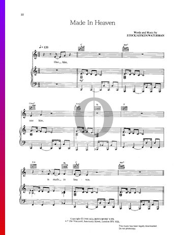 Made In Heaven Partitura