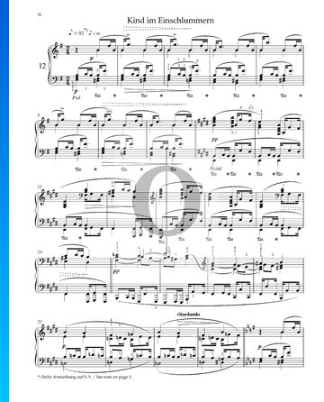 Kinderszenen, Op. 15 Nr. 12: Kind im Einschlummern Musik-Noten