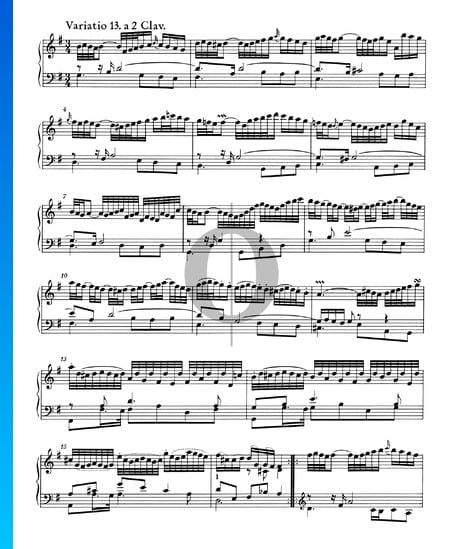 Variations Goldberg, BWV 988: Variatio 13. a 2 Clav.