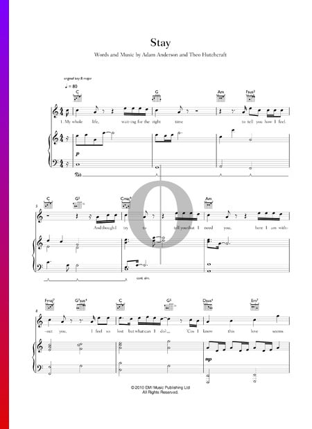 Stay Musik-Noten