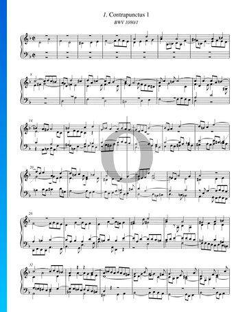 Partition Contrapunctus 1, BWV 1080/1