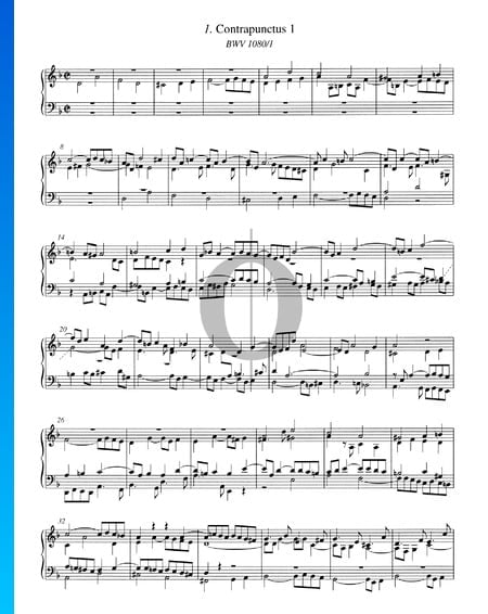 Contrapunctus 1, BWV 1080/1 Sheet Music