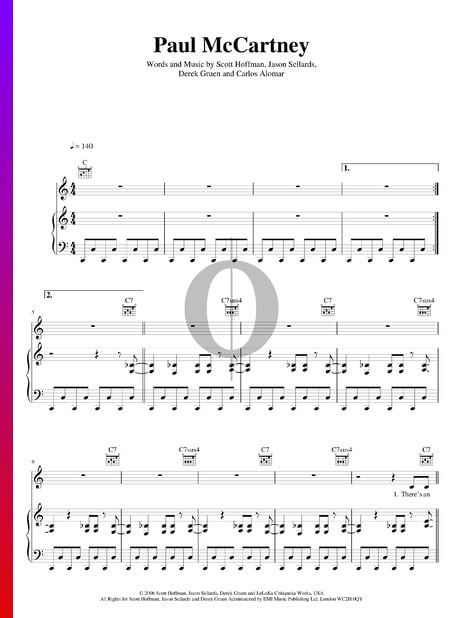 Paul McCartney Musik-Noten