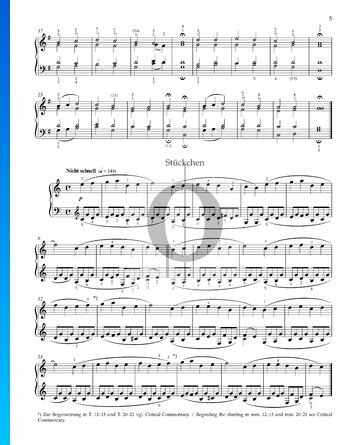 Partition Une Petite Pièce, Op. 68 No. 5