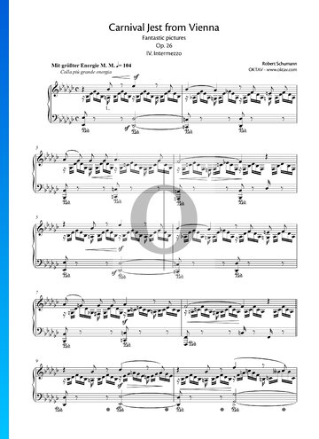 Faschingsschwank aus Wien, Op. 26: 4. Intermezzo Musik-Noten