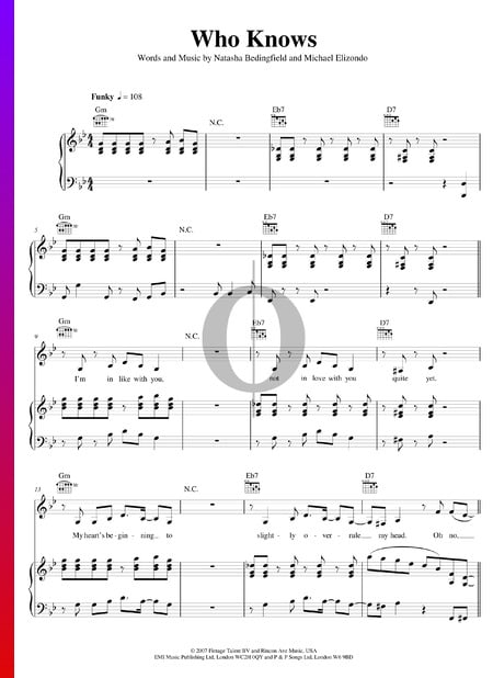 Who Knows Musik-Noten