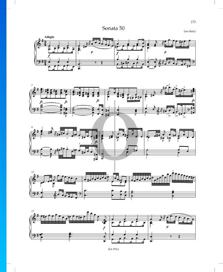 Sonate e-Moll, P. XII: 45: 1. Adagio Musik-Noten
