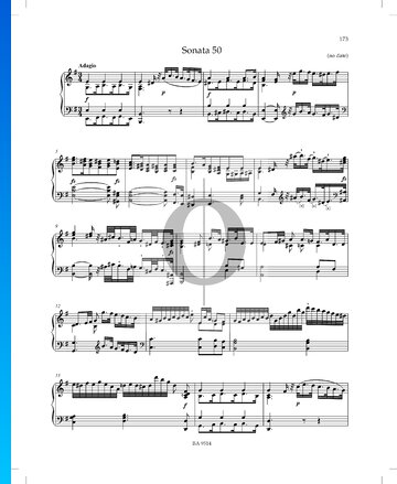 Partition Sonate en Mi mineur, P. XII: 45: 1. Adagio