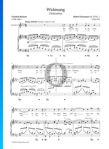 Widmung, Op. 25: No. 1 Sheet Music