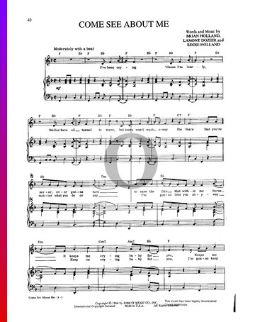 Come See About Me Sheet Music