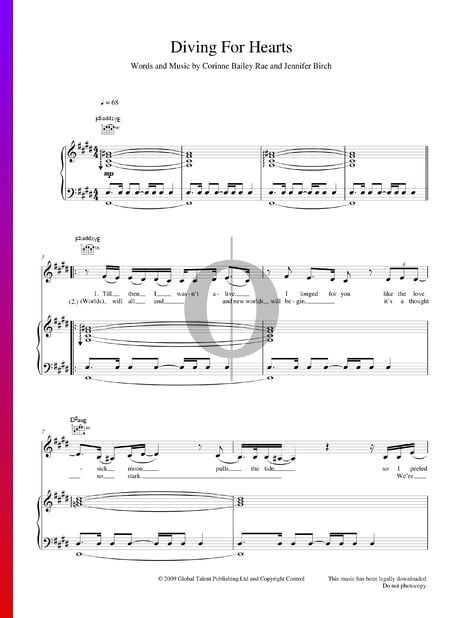 Diving For Hearts Sheet Music