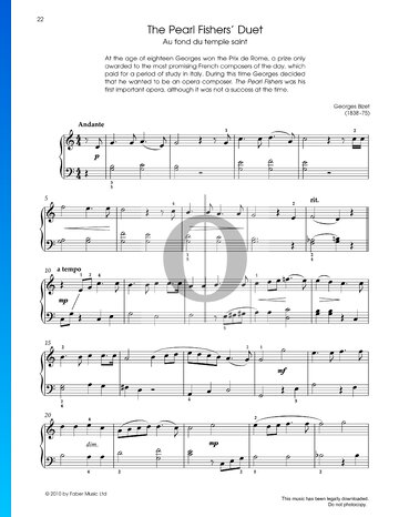 The Pearl Fishers' Duet Sheet Music