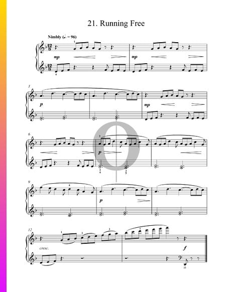 Running Free Sheet Music Piano Solo Pdf Download Streaming Oktav