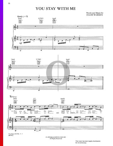 You Stay With Me Sheet Music