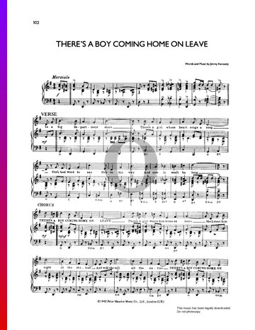 There's A Boy Coming Home On Leave Sheet Music