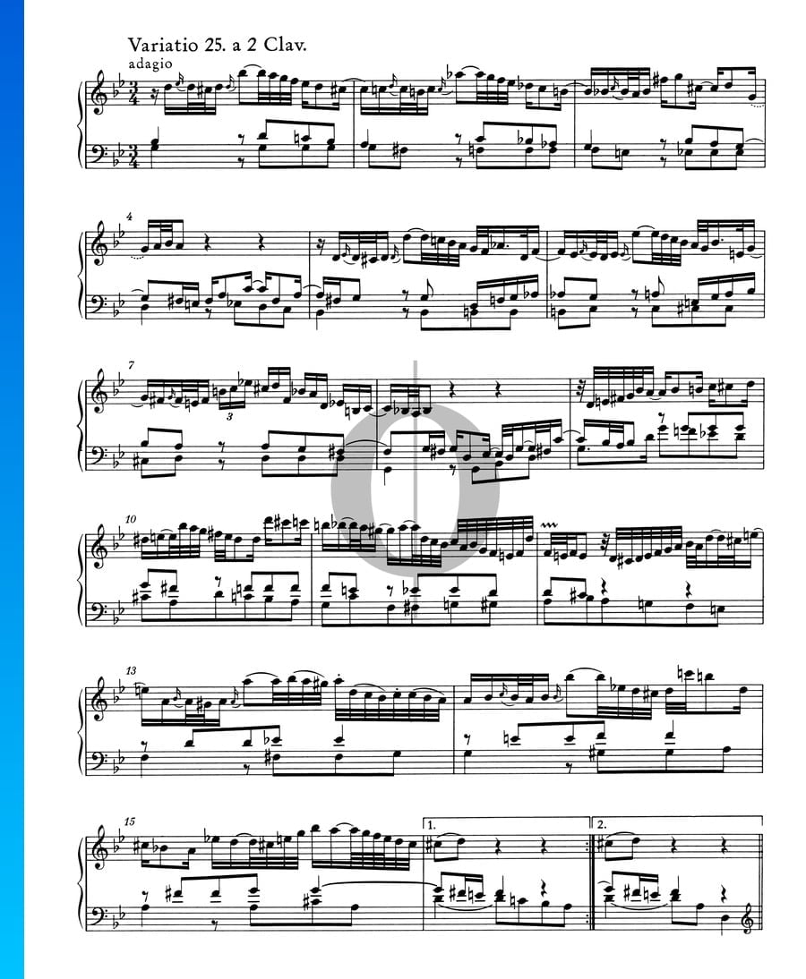 Variations Goldberg BWV 988 De Johann Sebastian Bach » Partition