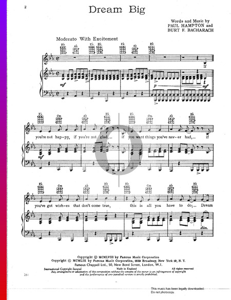 Dream Big Musik-Noten