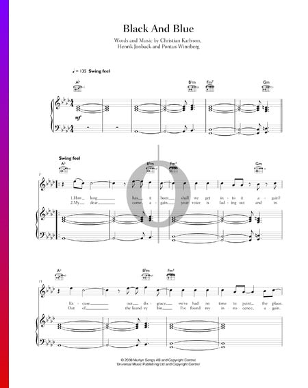 Black & Blue Sheet Music