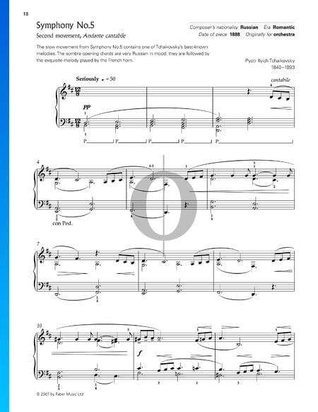 Sinfonía n.º 5 en mi menor, Op. 64: Andante cantabile