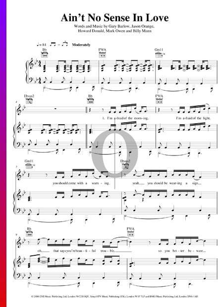 Ain't No Sense In Love Musik-Noten