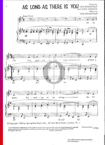 As Long As There Is You Sheet Music