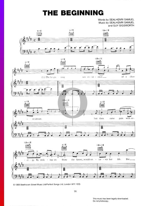 The Beginning Sheet Music