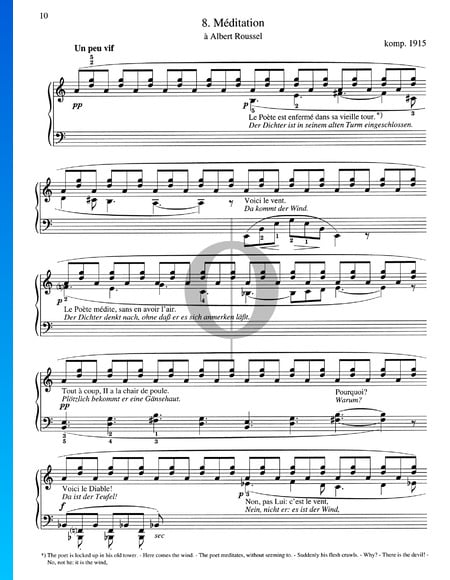 Méditation à Albert Roussel Sheet Music