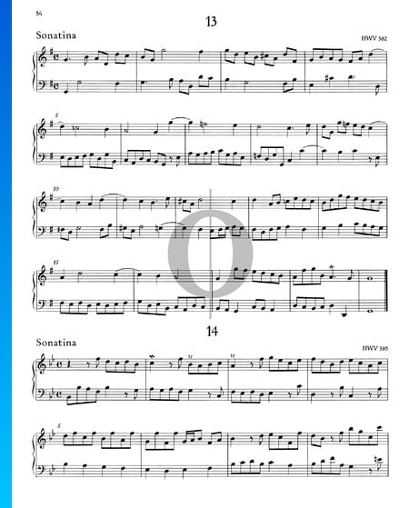 Sonatina B-flat Major, HWV 585 Sheet Music