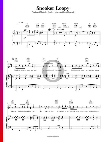 Snooker Loopy Partitura