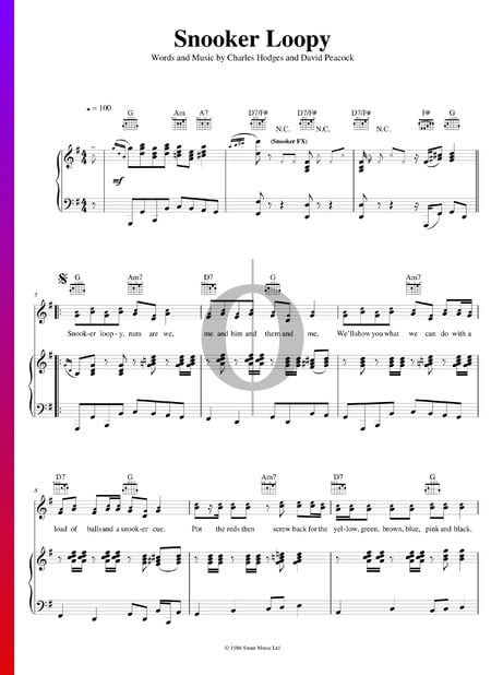 Snooker Loopy Sheet Music