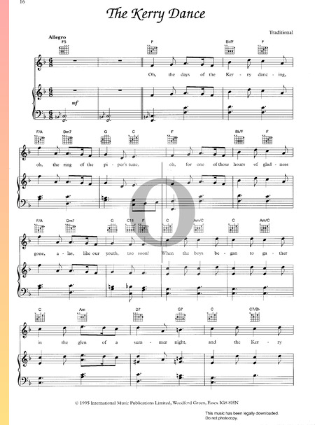 The Kerry Dance Musik-Noten