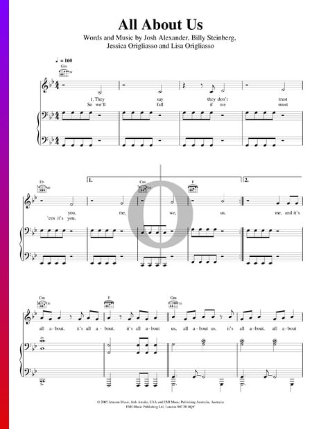 All About Us Musik-Noten