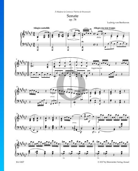 Sonate in Fis-Dur, Op. 78: 1. Adagio cantabile