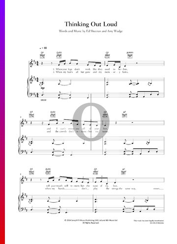 Thinking Out Loud Partitura