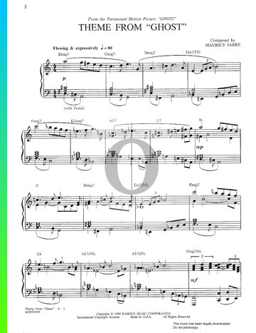 Ghost Theme Partitura